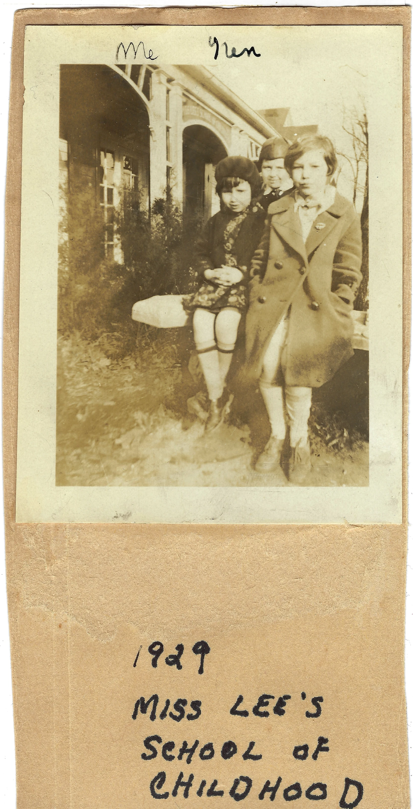 Gruzel as a young child at Miss Lee's School of Childhood, 1929 (the year is written on the photo)
